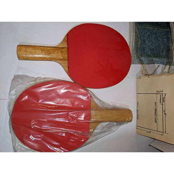 Vintage Hawthorne Official Table Tennis Set Montgomery Ward Ping Pong 60-4777 - Picture 6 of 12